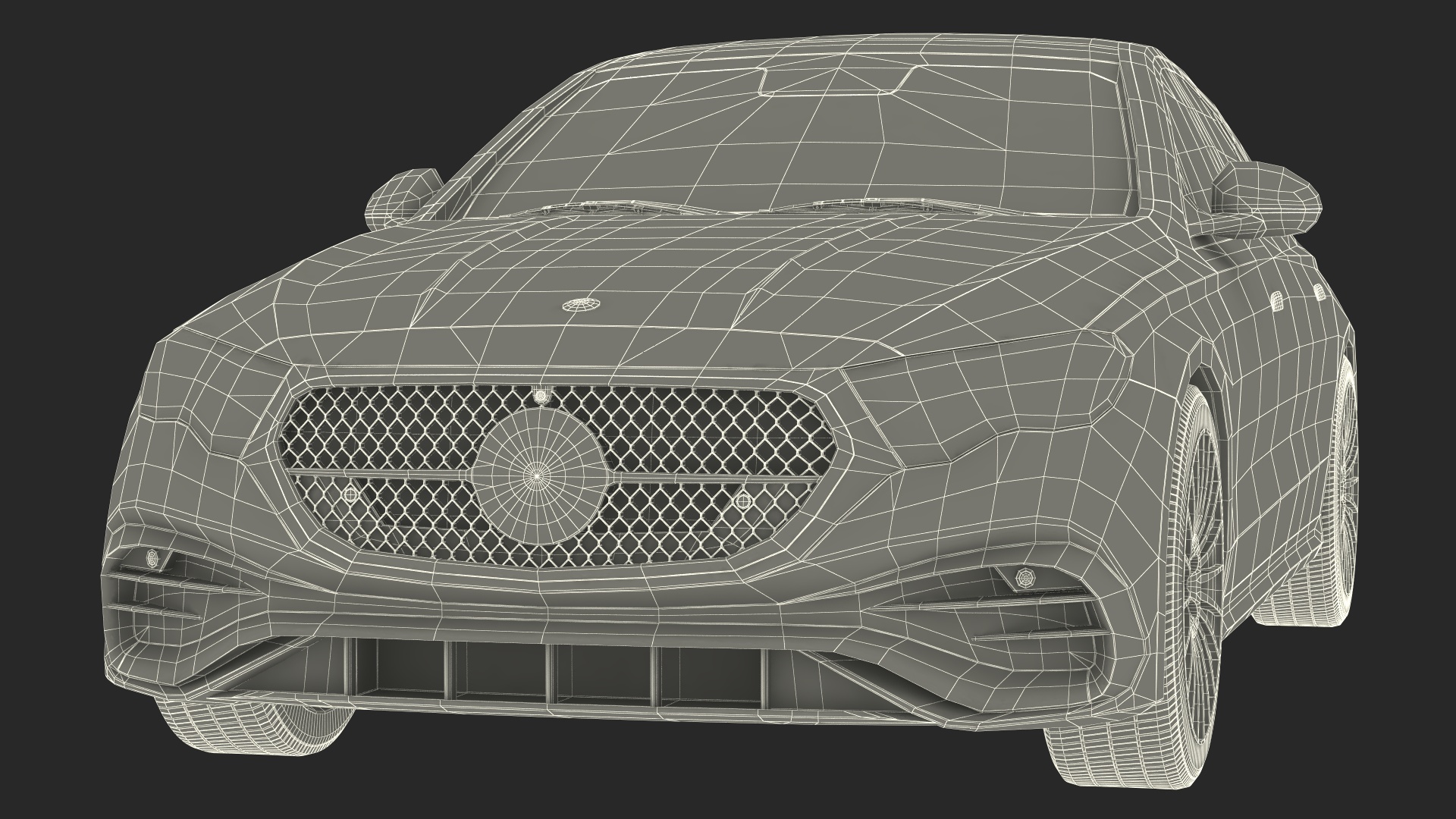 3D Mercedes E-class Red Color Rigged model