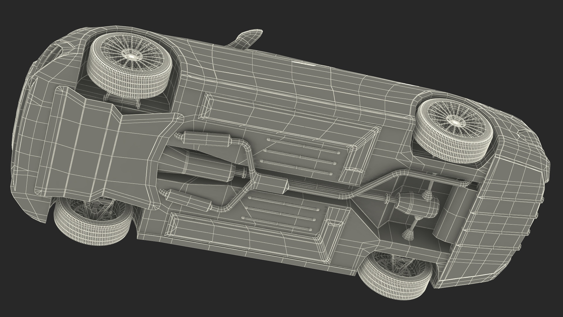 3D Mercedes E-class Red Color Rigged model