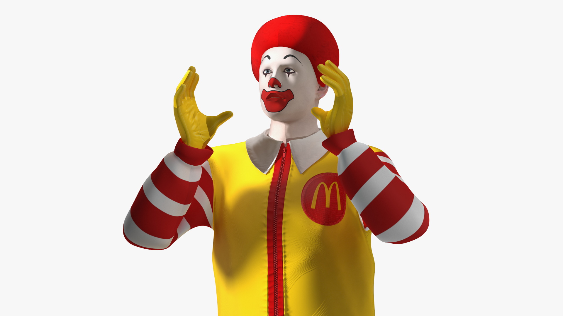 3D Ronald McDonald Clown Rigged model