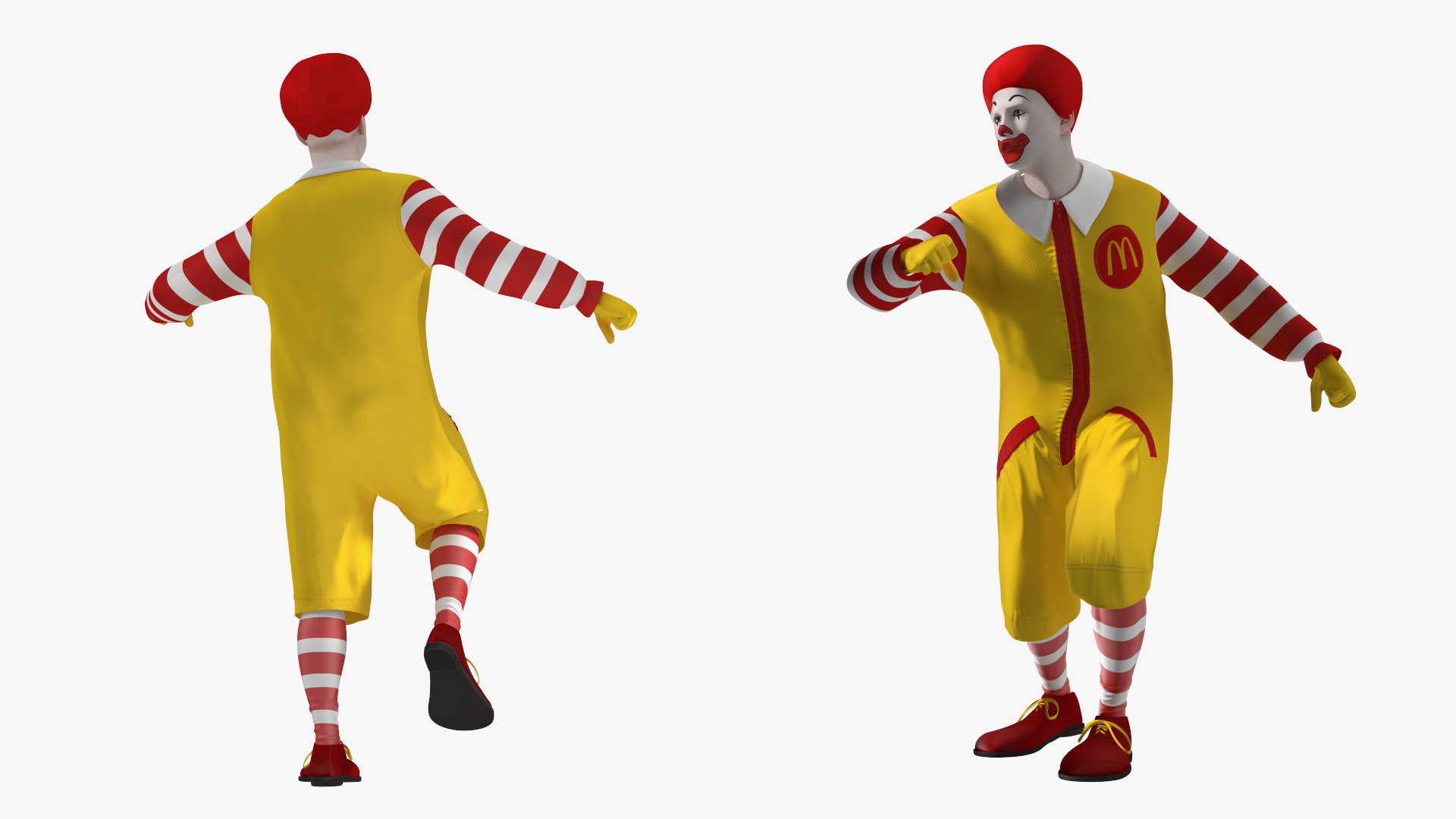 3D Ronald McDonald Clown Rigged model