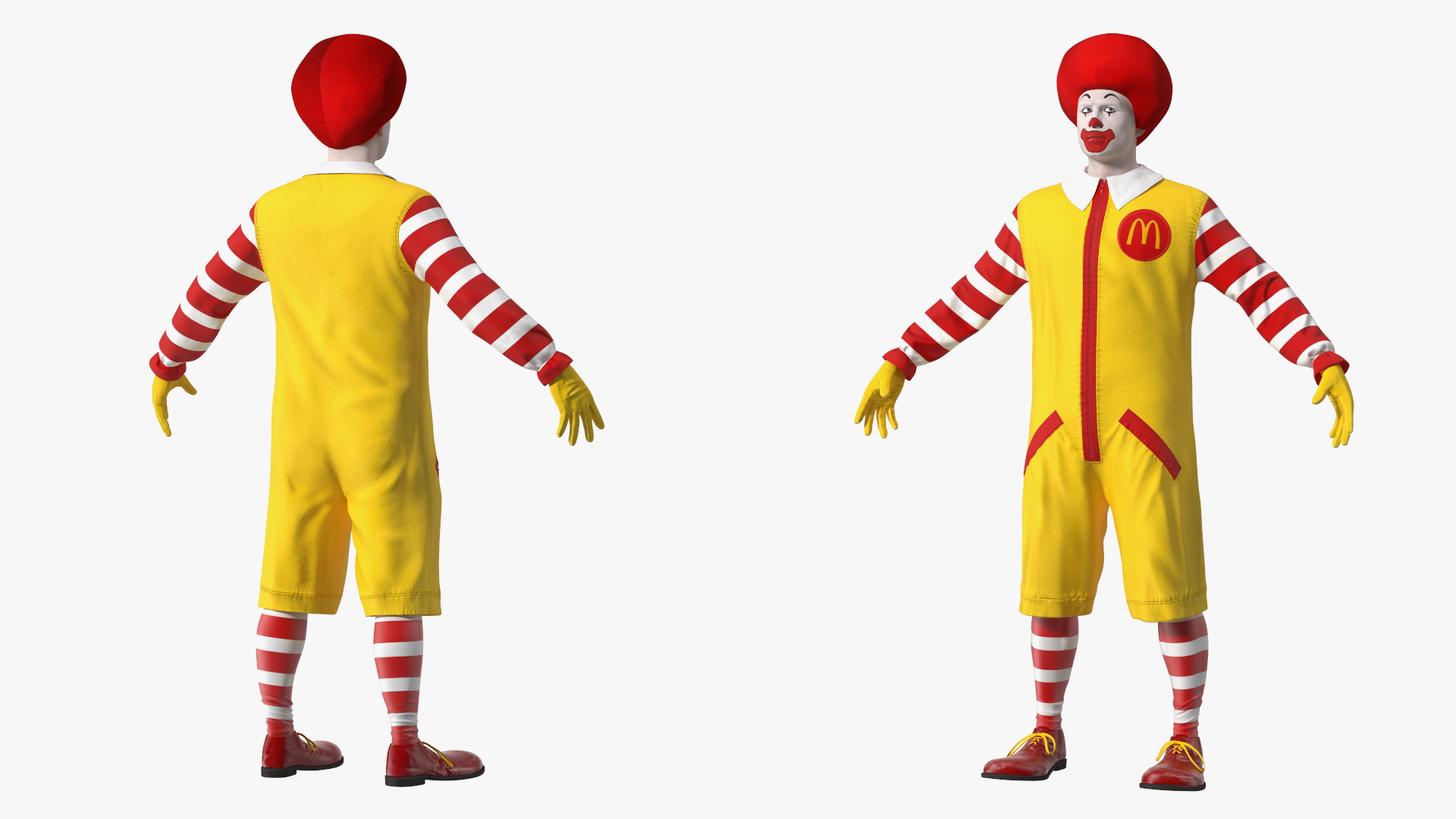 3D Ronald McDonald Clown Rigged model