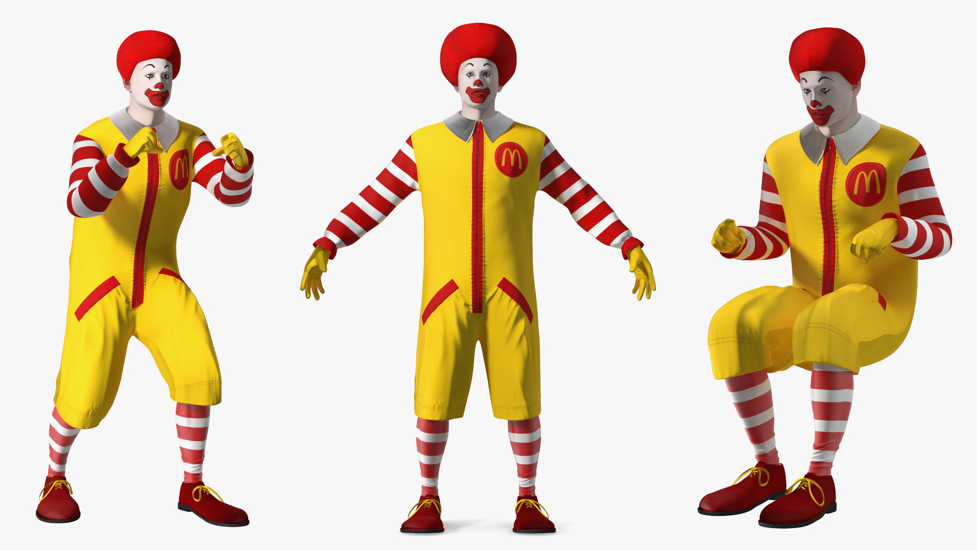 3D Ronald McDonald Clown Rigged model