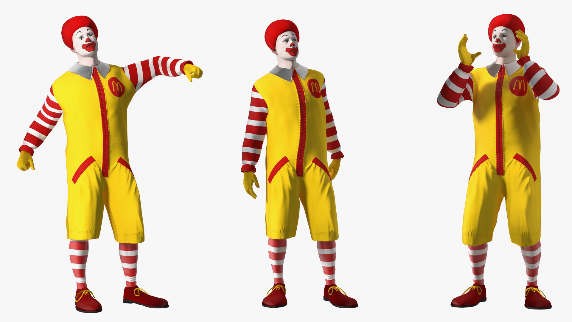 3D Ronald McDonald Clown Rigged model