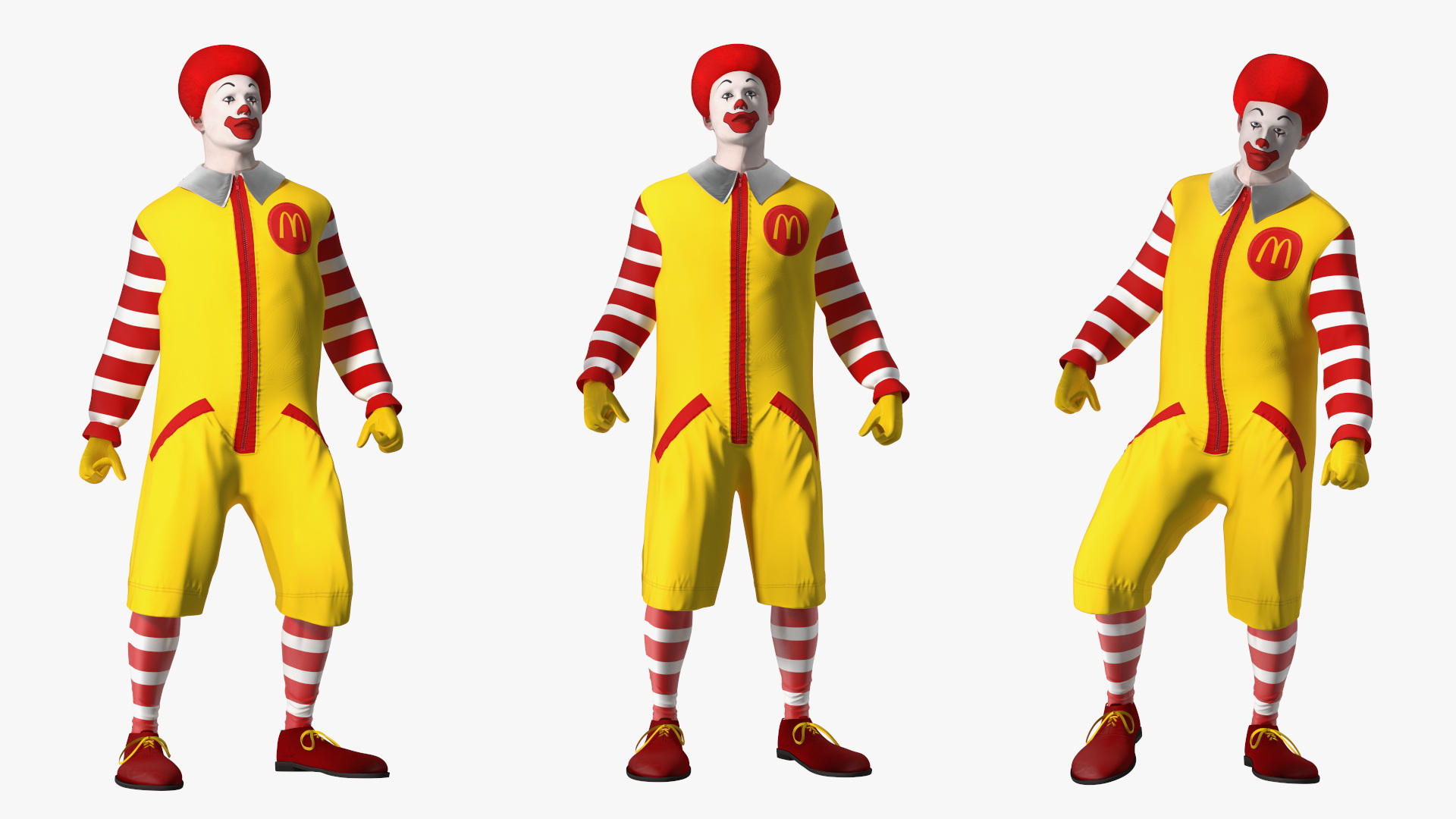 3D Ronald McDonald Clown Rigged model
