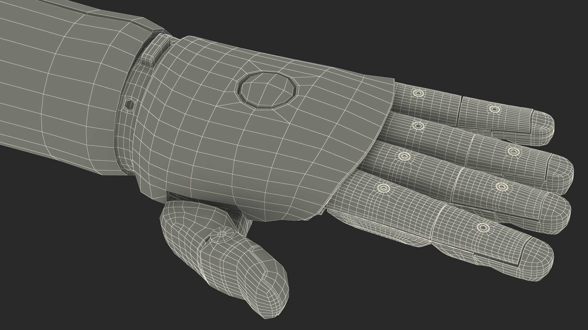 Woman with Bionic Arms T-pose 3D model