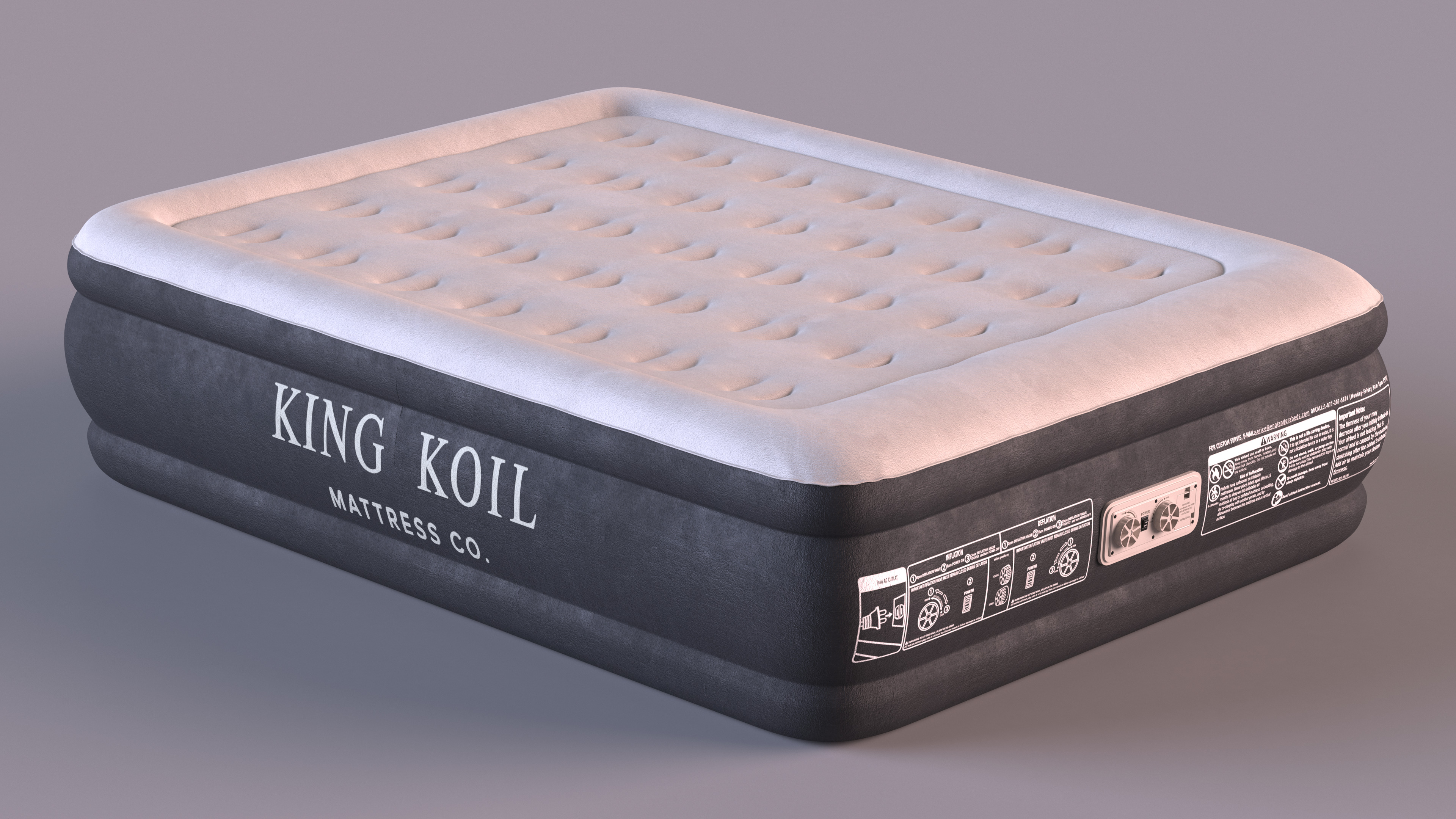 Inflatable Air Mattress King Koil Queen Size 3D model