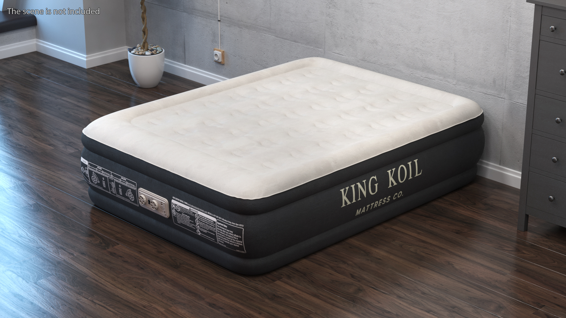 Inflatable Air Mattress King Koil Queen Size 3D model