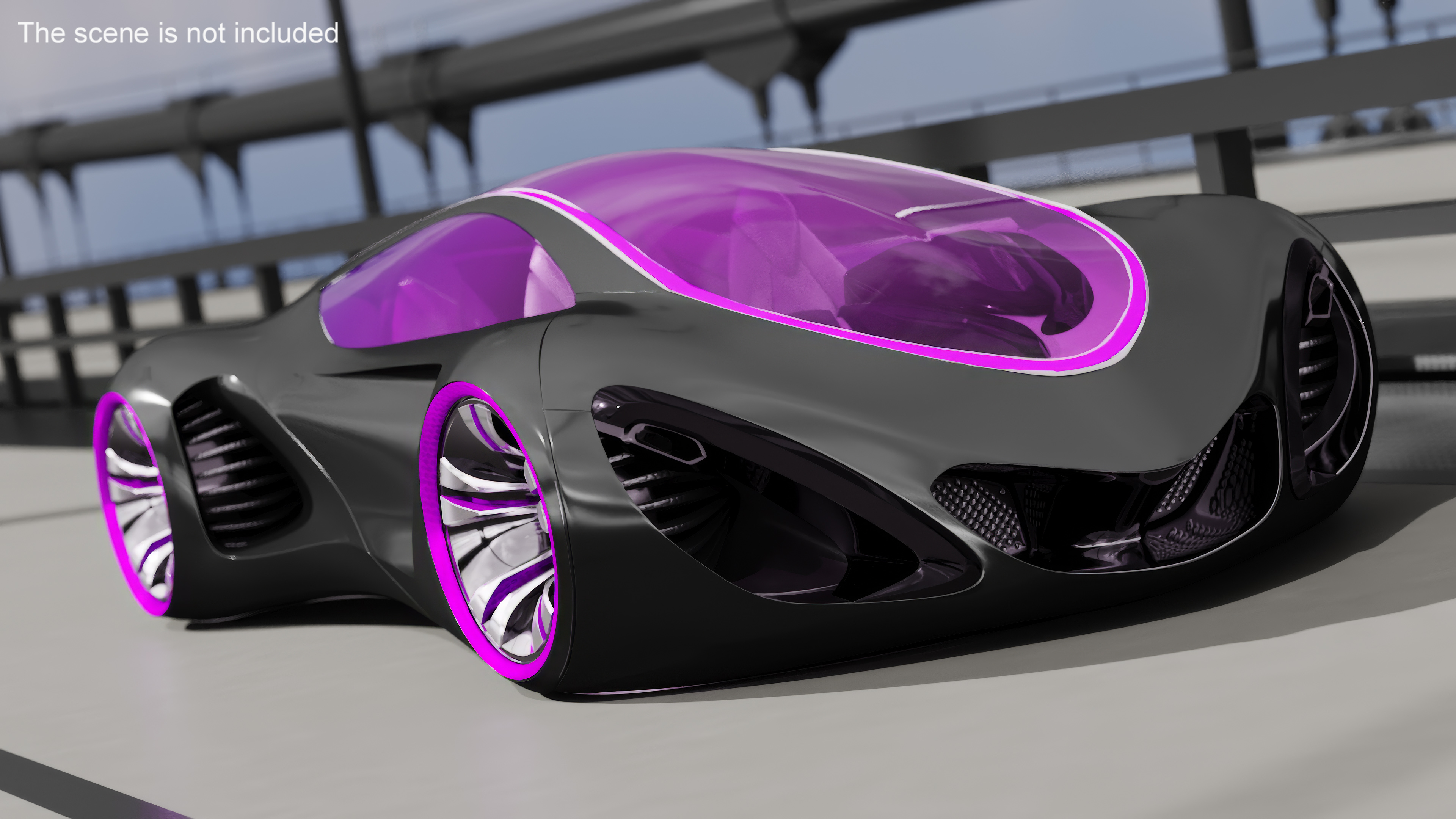 3D model Futuristic Concept S-Class Vehicle Black