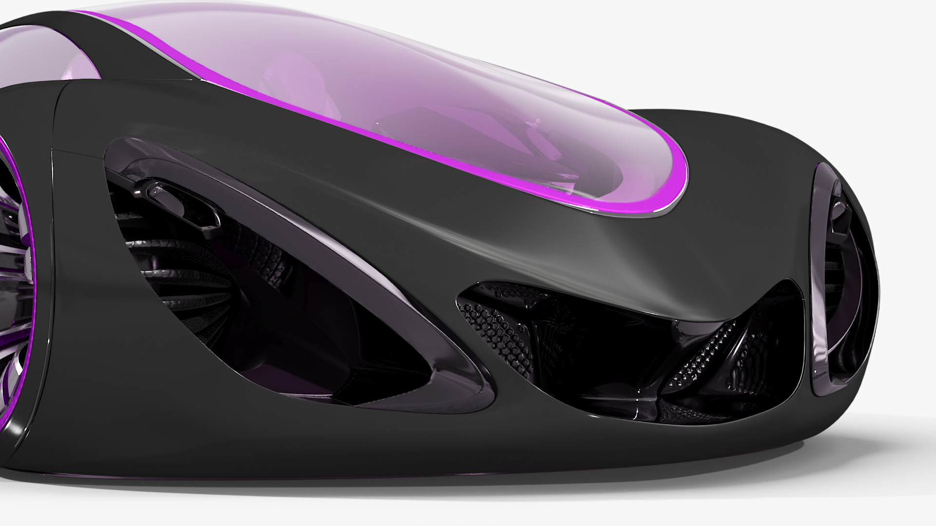 3D model Futuristic Concept S-Class Vehicle Black