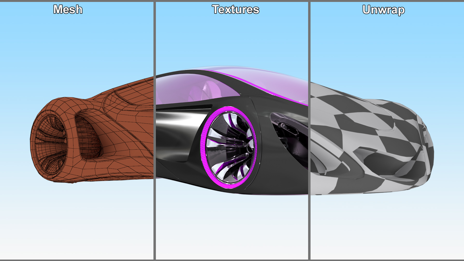 3D model Futuristic Concept S-Class Vehicle Black