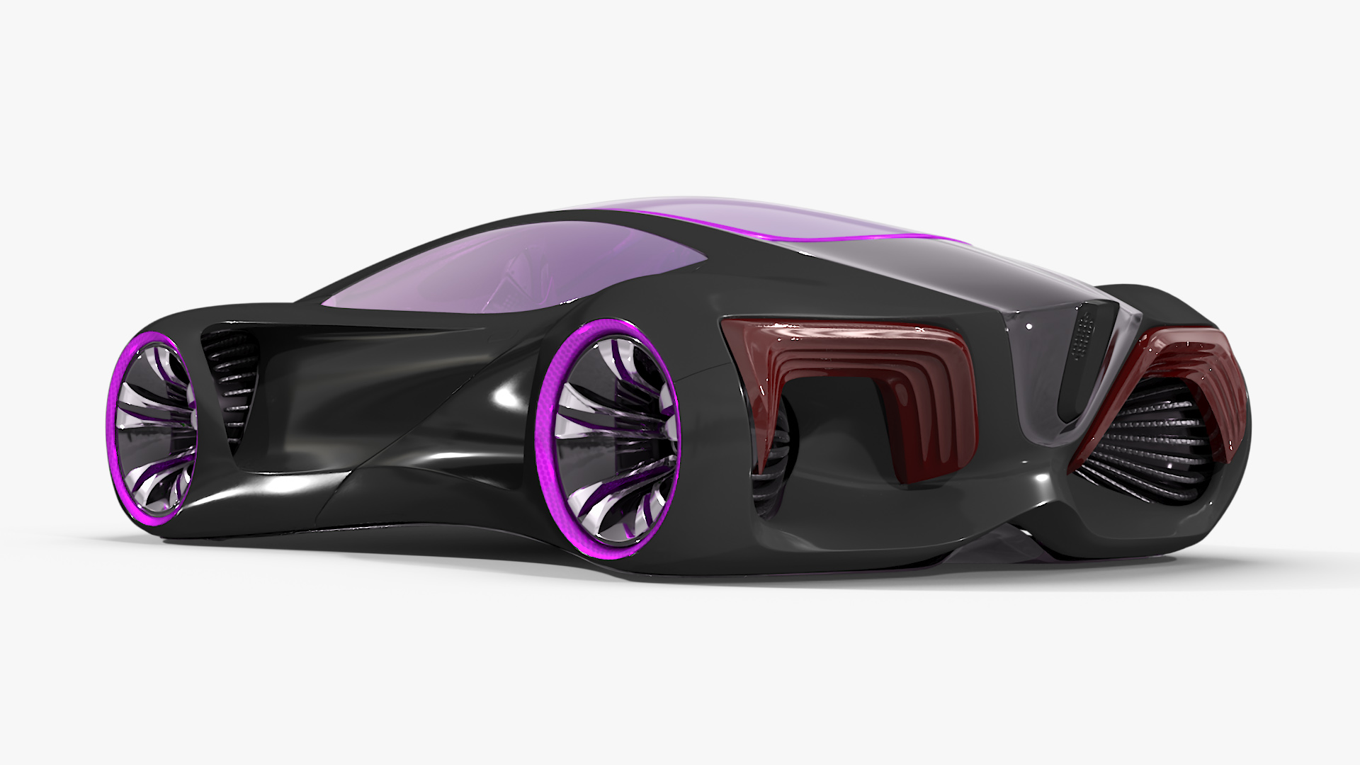 3D model Futuristic Concept S-Class Vehicle Black
