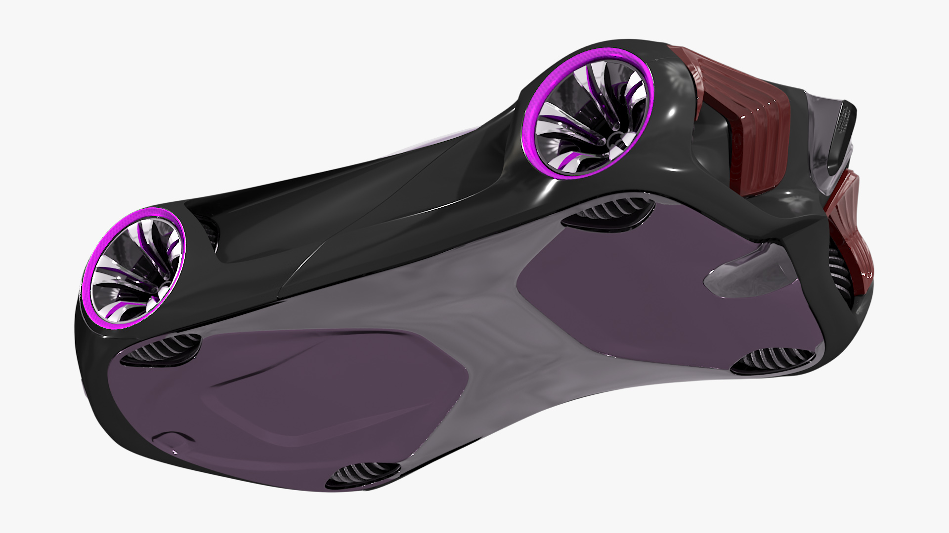3D model Futuristic Concept S-Class Vehicle Black