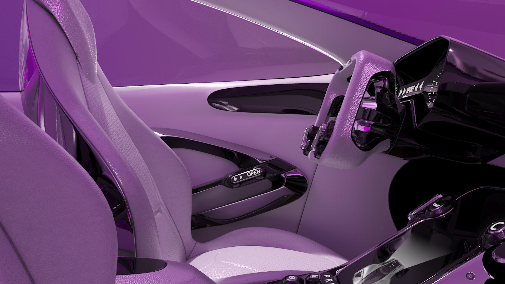 3D model Futuristic Concept S-Class Vehicle Black