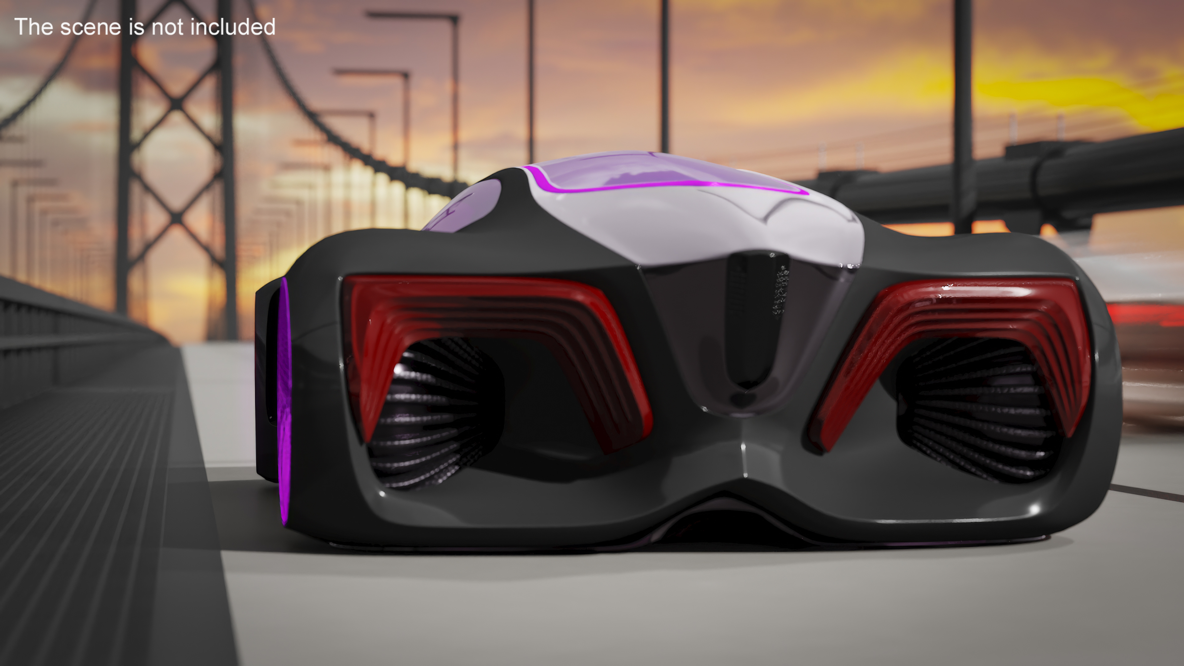 3D model Futuristic Concept S-Class Vehicle Black