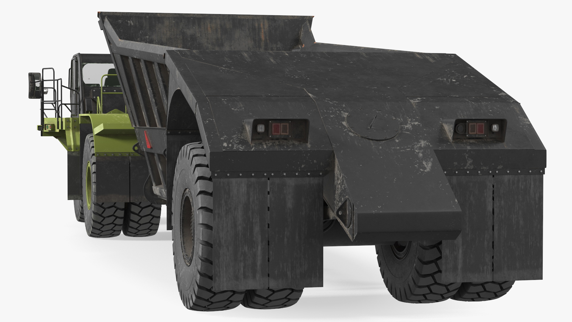 3D Heavy Duty Dump Trailer Dirty Rigged
