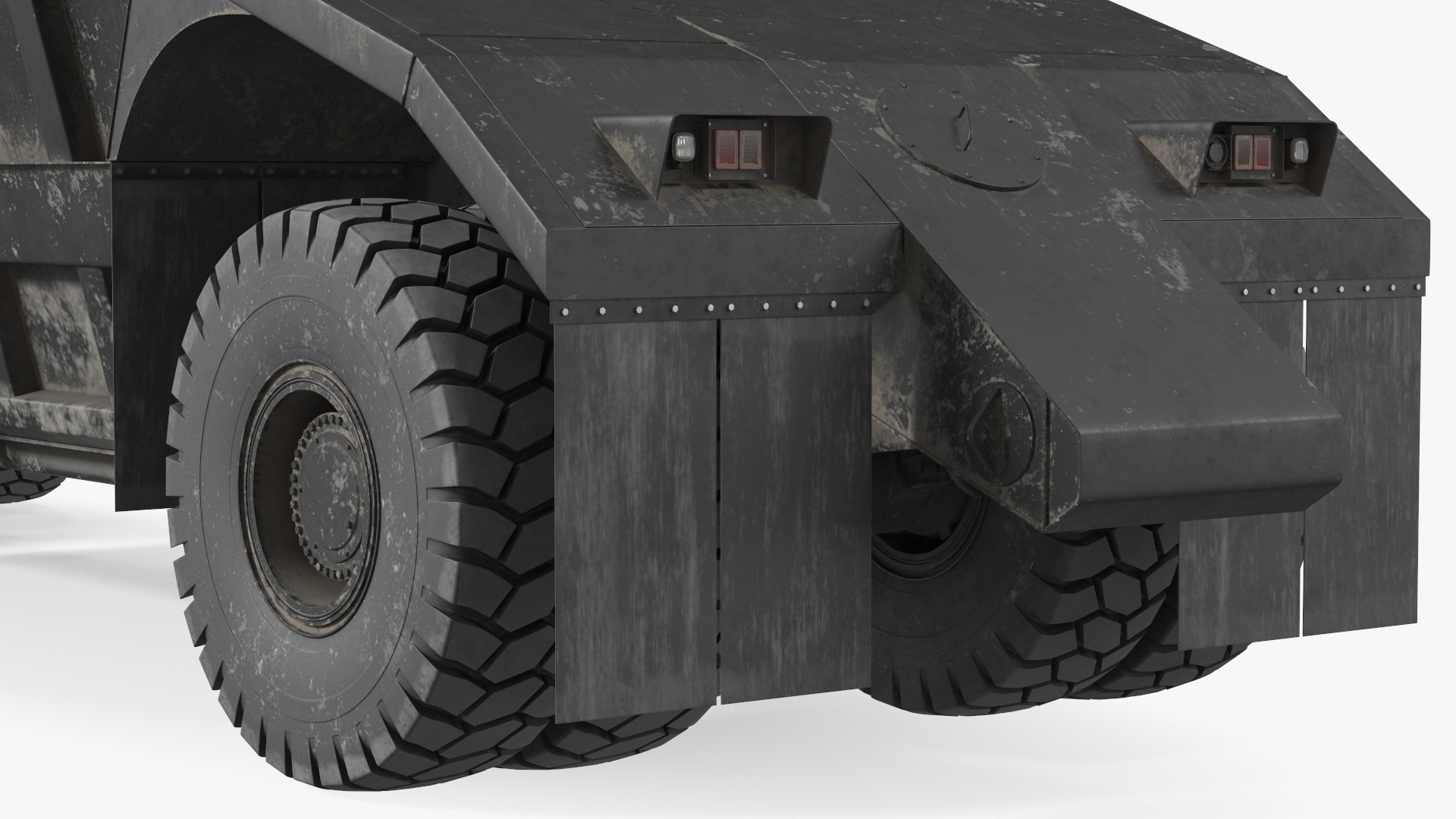 3D Heavy Duty Dump Trailer Dirty Rigged