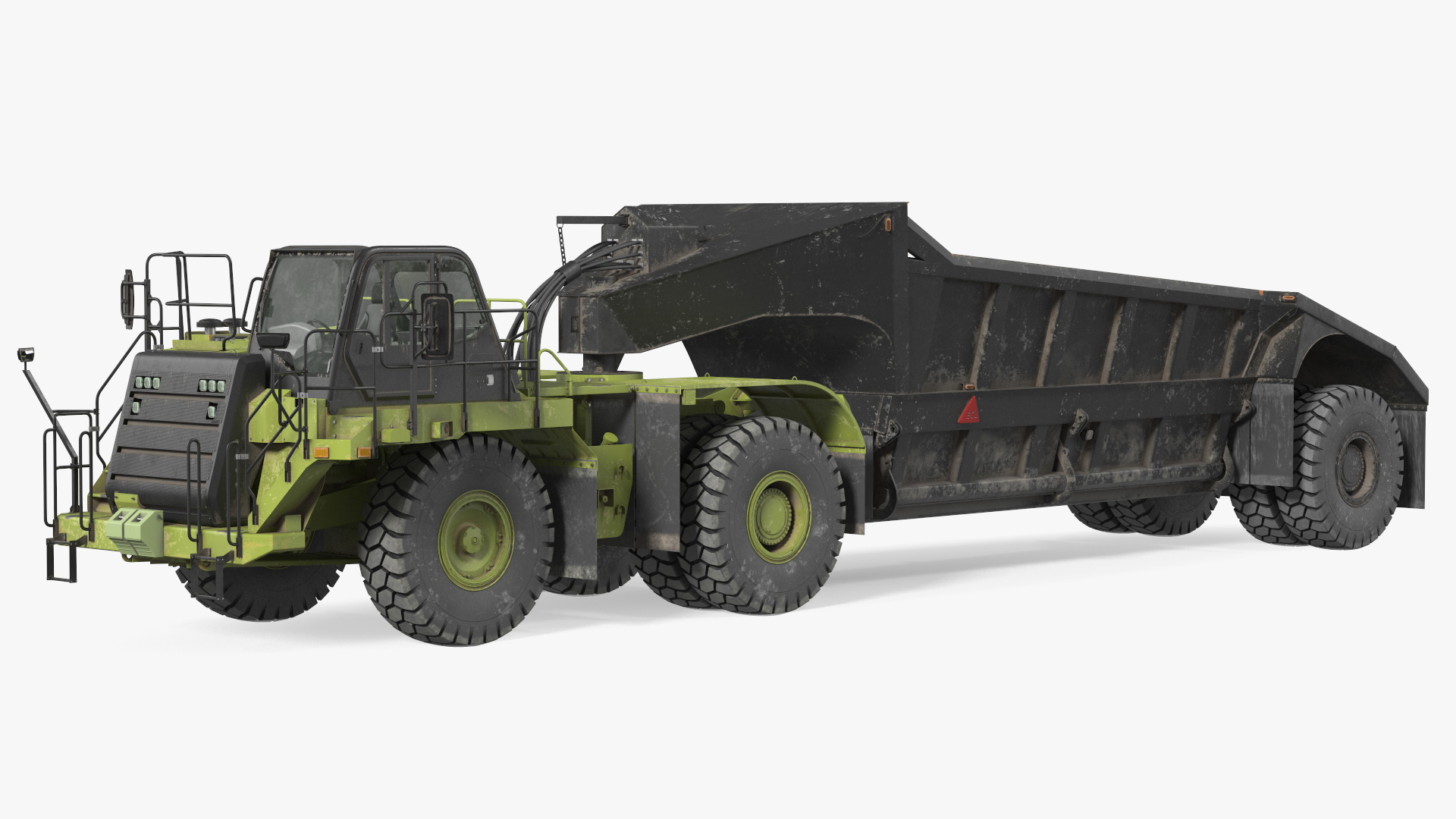 3D Heavy Duty Dump Trailer Dirty Rigged