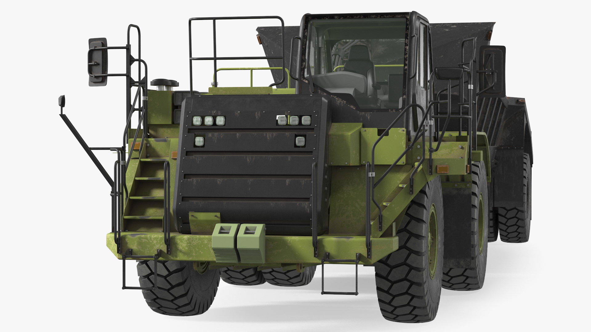 3D Heavy Duty Dump Trailer Dirty Rigged
