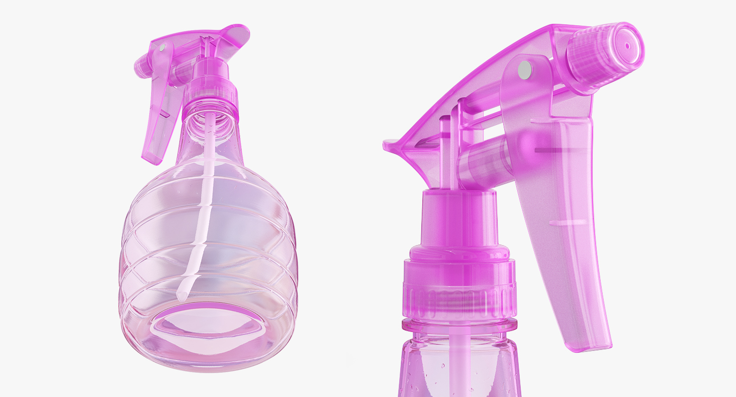 3D Empty Spray Bottle model
