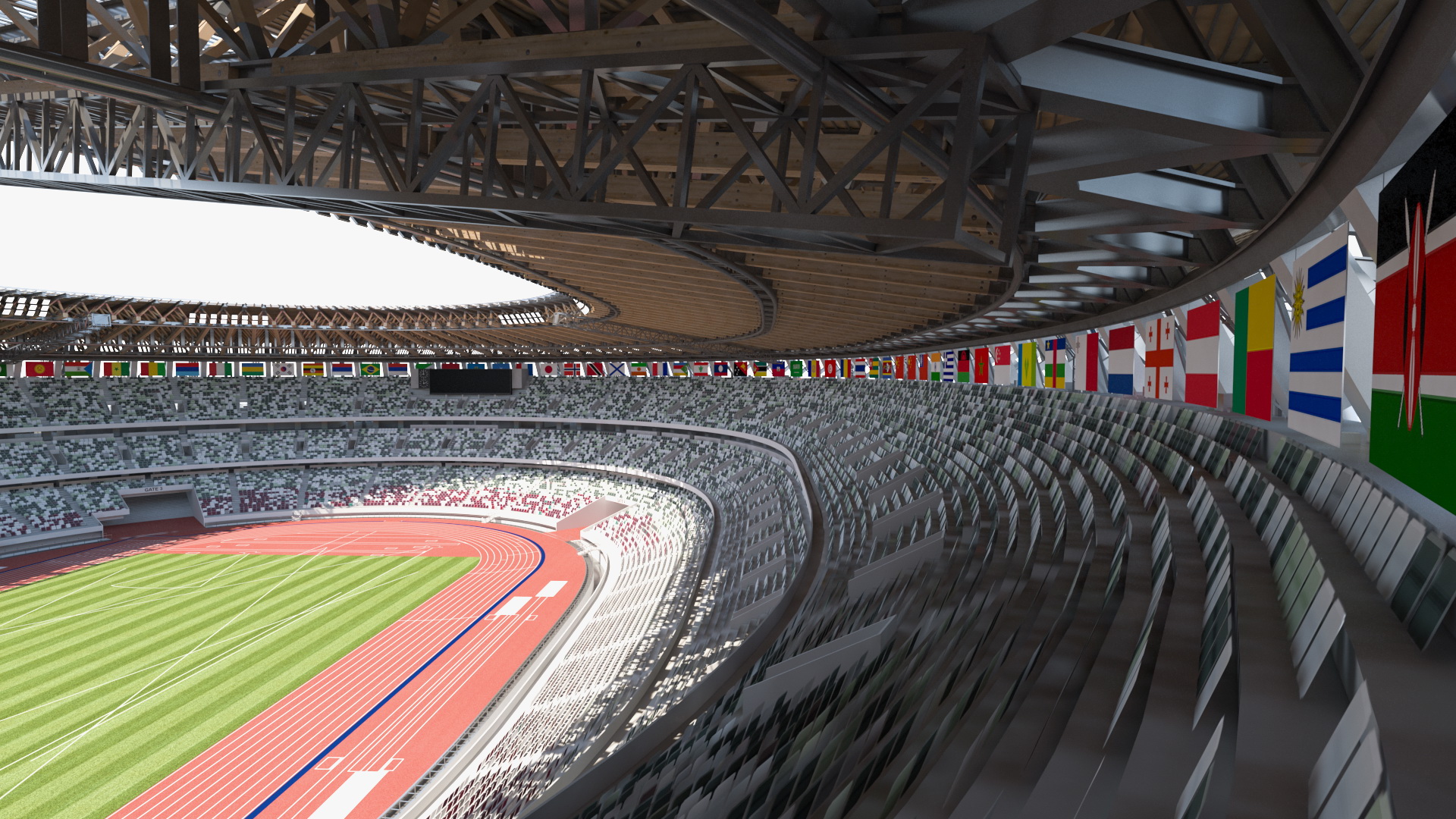 Multi-Purpose Olympic Stadium 3D model