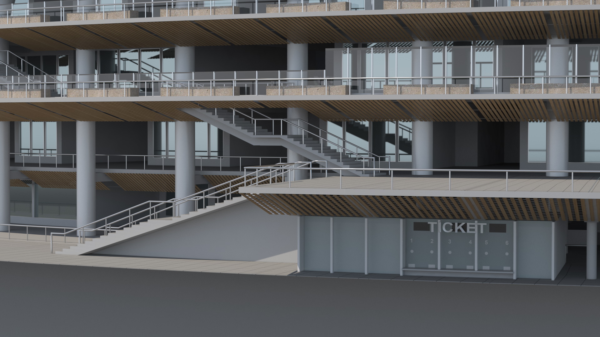 Multi-Purpose Olympic Stadium 3D model