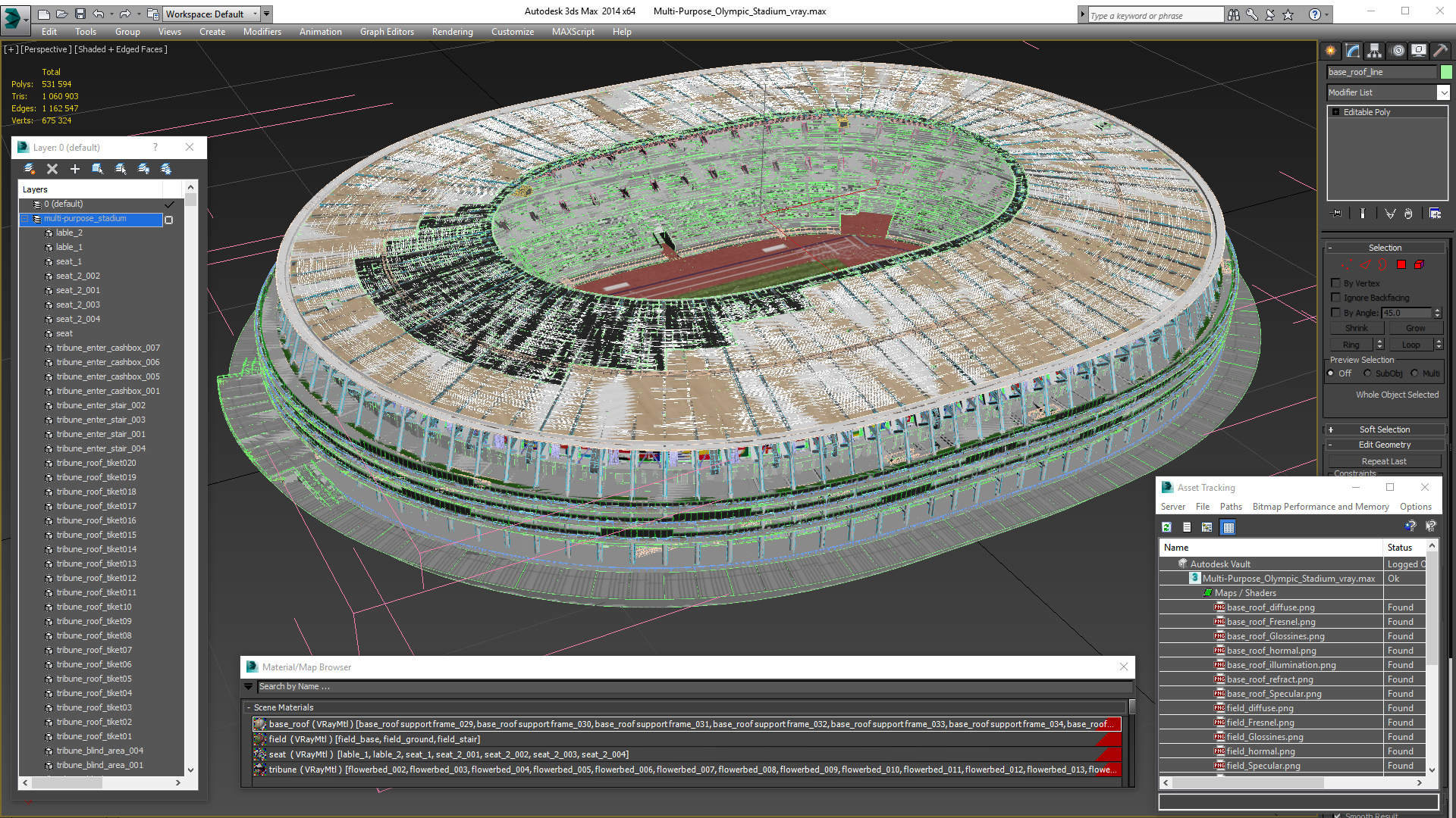 Multi-Purpose Olympic Stadium 3D model