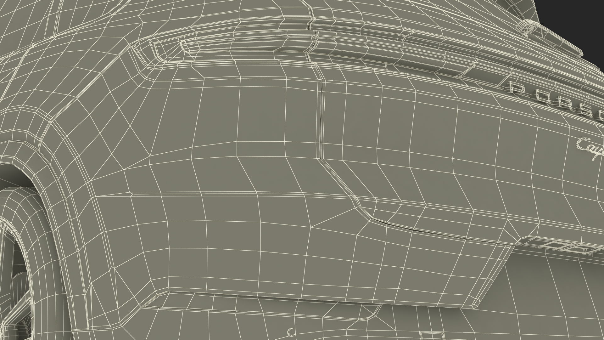 Porsche Cayenne Turbo E-Hybrid 2024 Gray Rigged 3D
