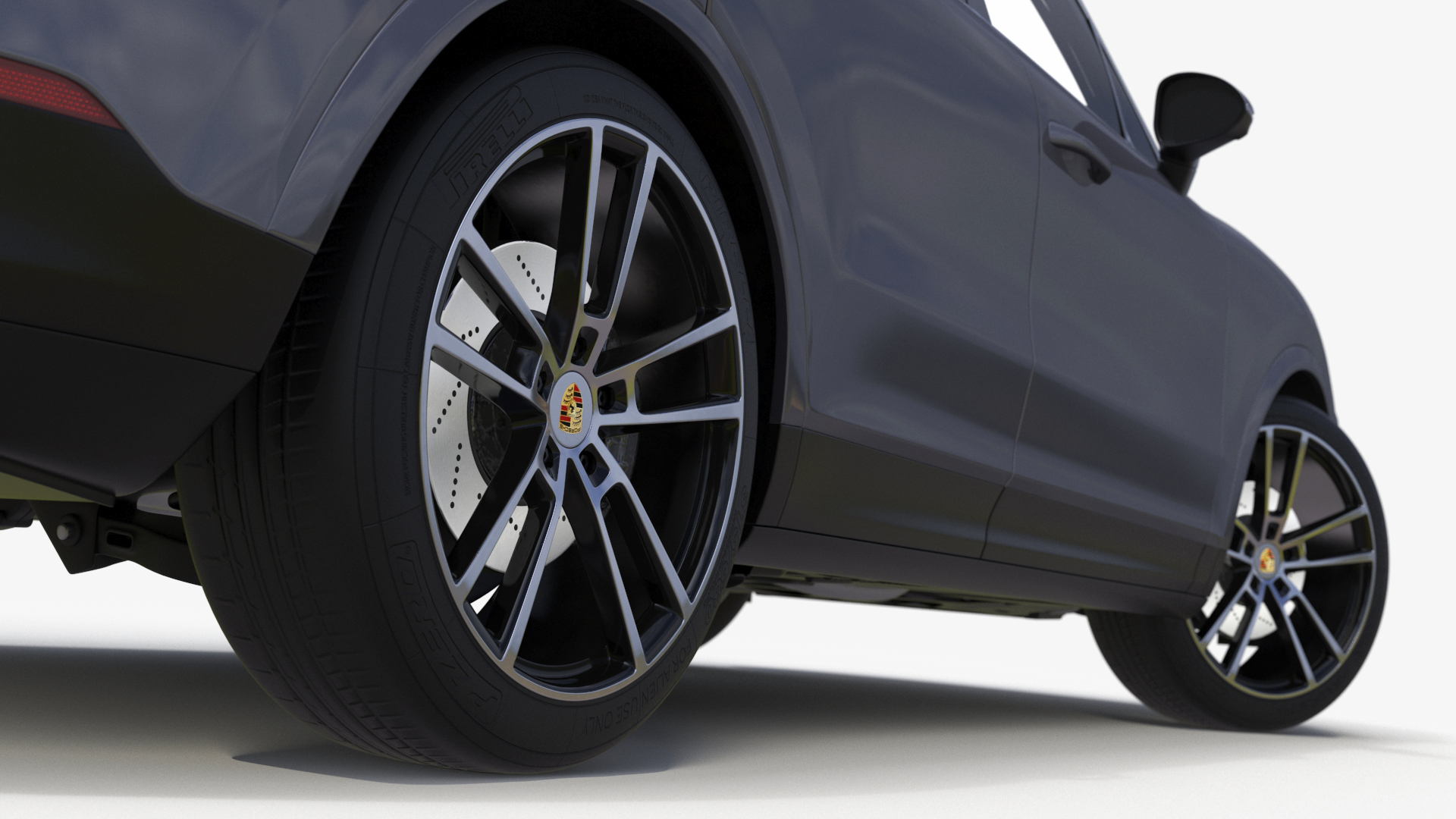 Porsche Cayenne Turbo E-Hybrid 2024 Gray Rigged 3D
