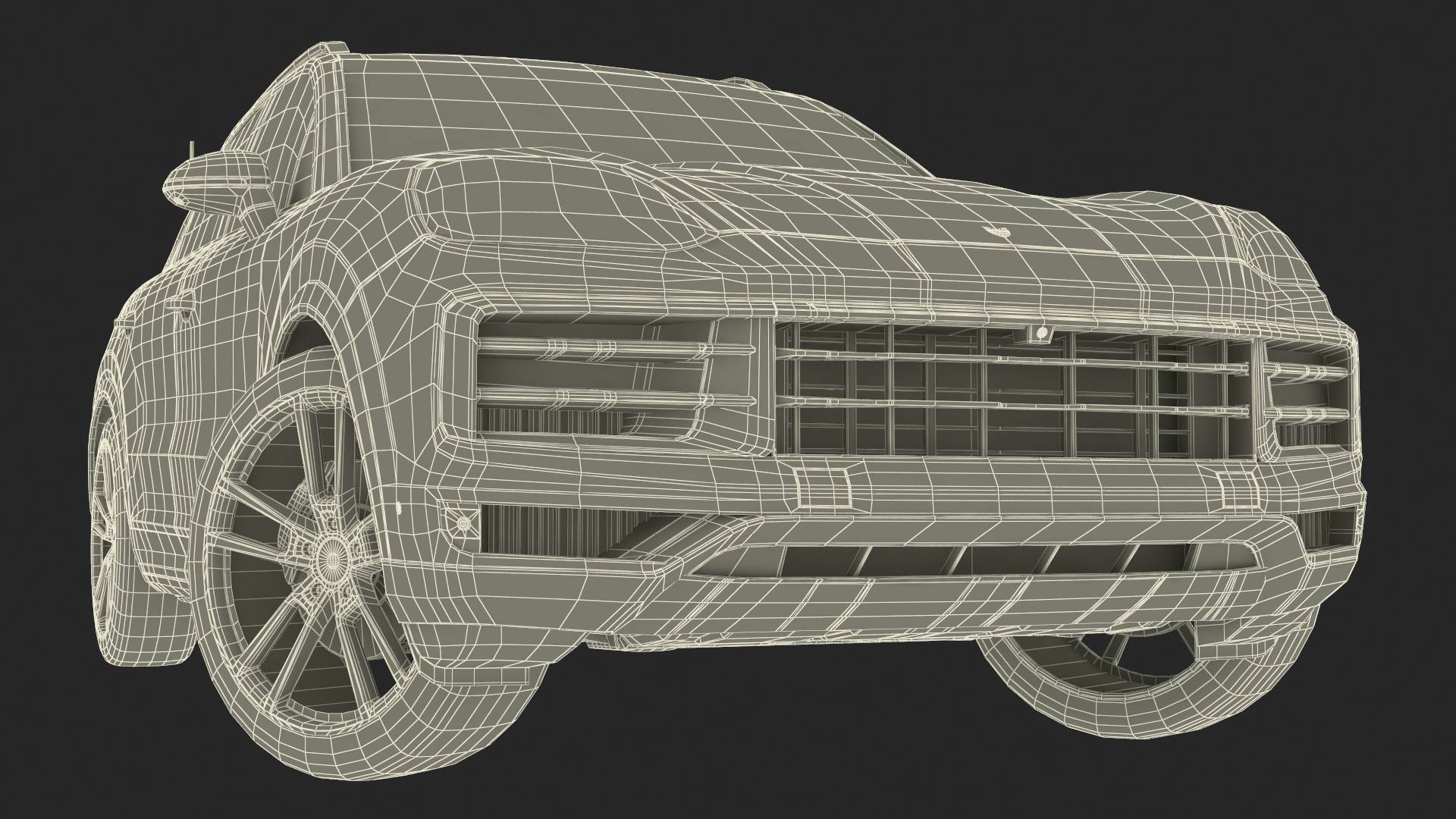 Porsche Cayenne Turbo E-Hybrid 2024 Gray Rigged 3D