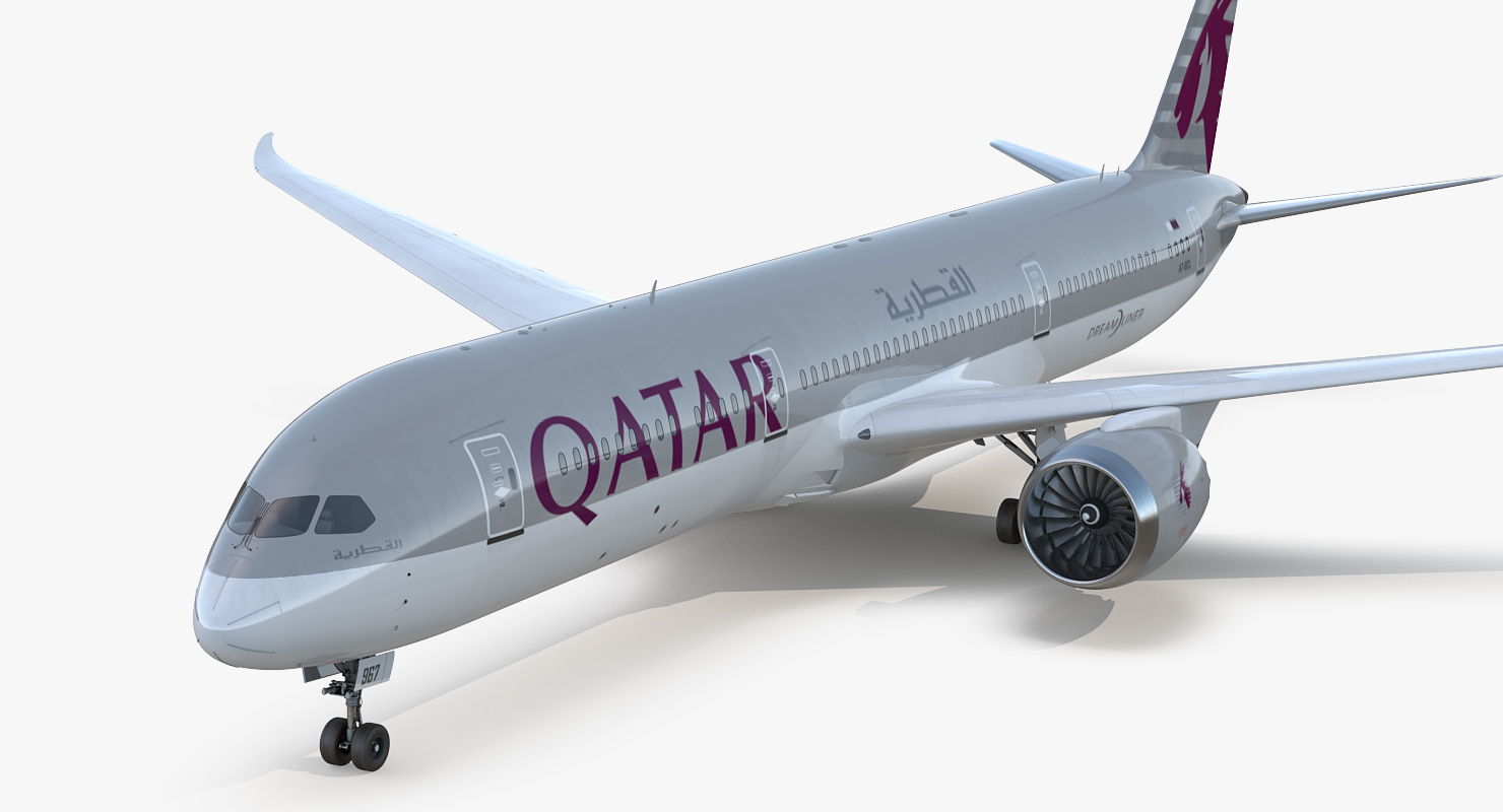 Boeing 787 9 Dreamliner QATAR 3D model