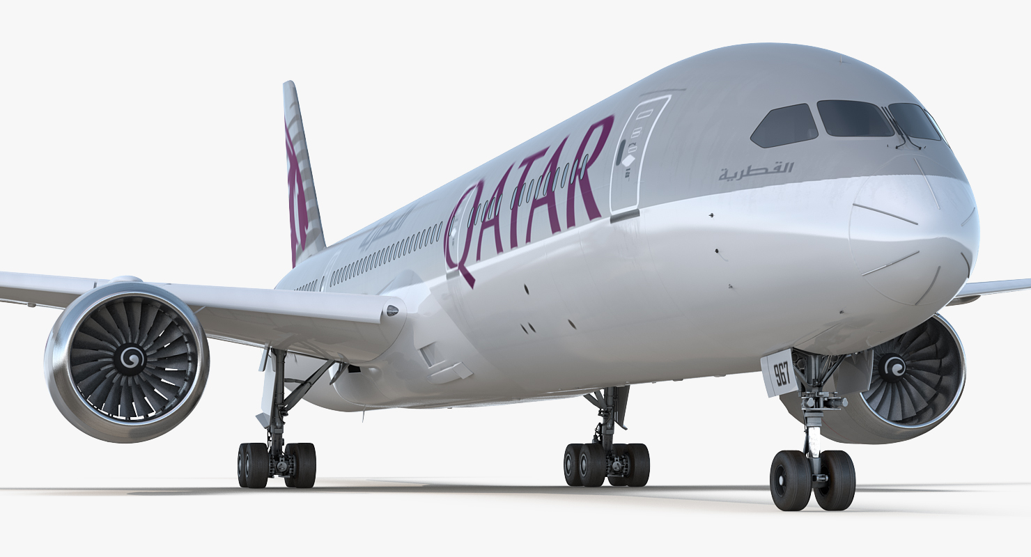 Boeing 787 9 Dreamliner QATAR 3D model