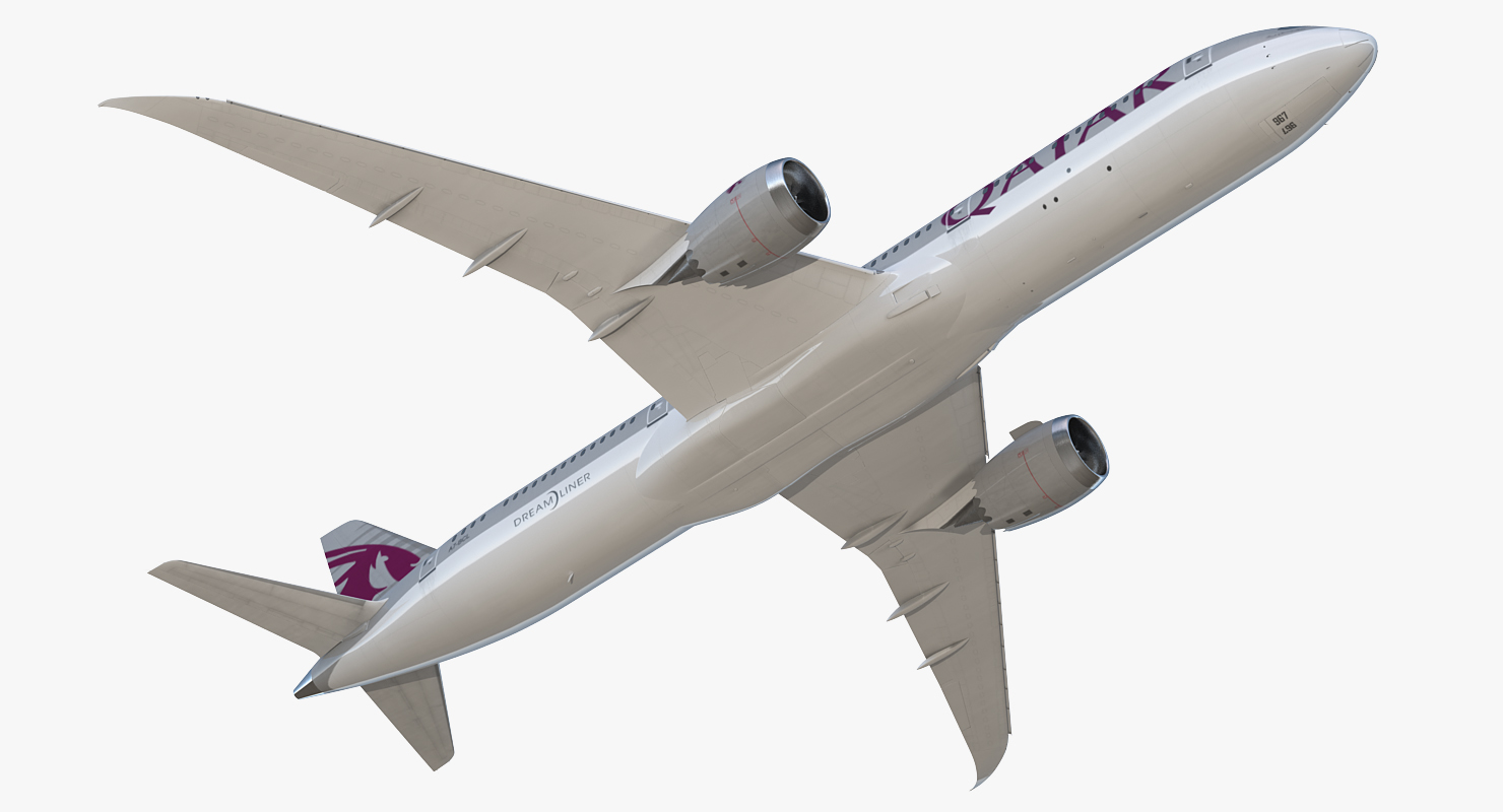 Boeing 787 9 Dreamliner QATAR 3D model