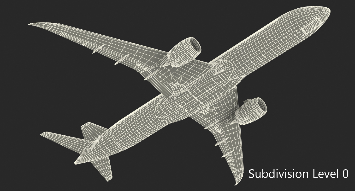 Boeing 787 9 Dreamliner QATAR 3D model