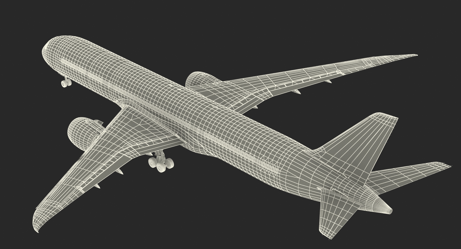 Boeing 787 9 Dreamliner QATAR 3D model