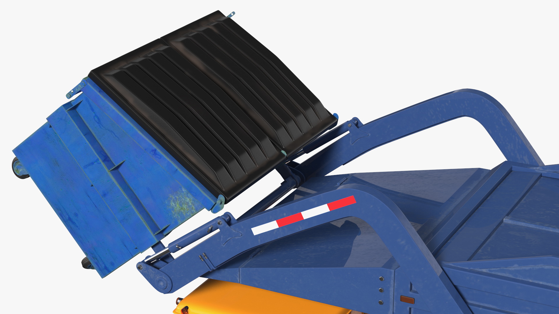 Mack Garbage Truck with Dumpster Blue 3D