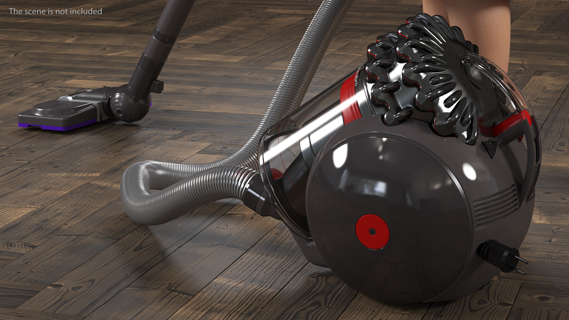 Housekeeping Maid with Dyson Big Ball Vacuum Cleaner Rigged 3D model