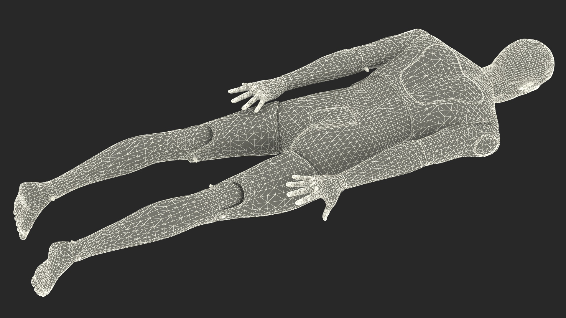 3D model Spinal Board Stretcher with Manikin