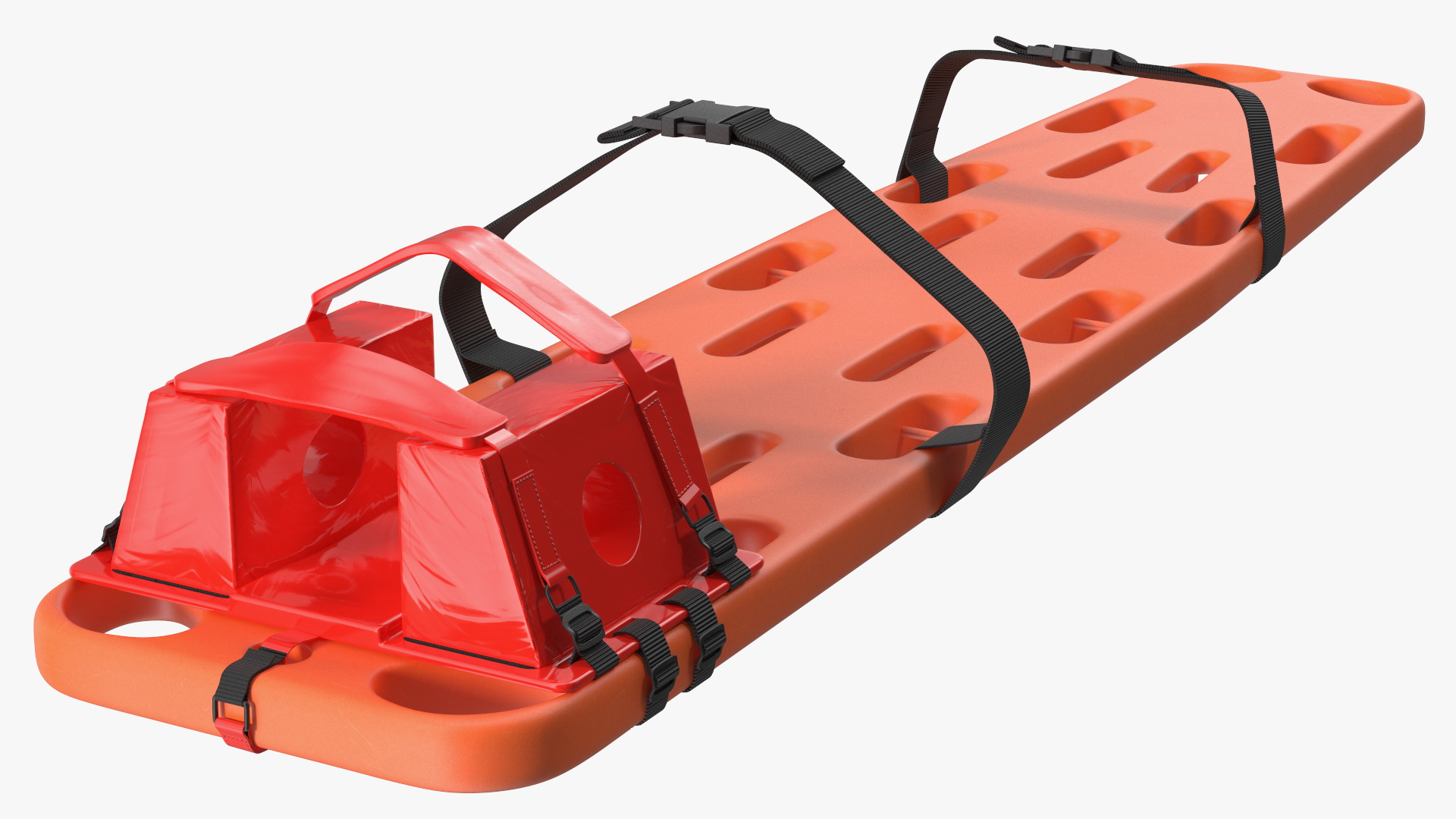 3D model Spinal Board Stretcher with Manikin