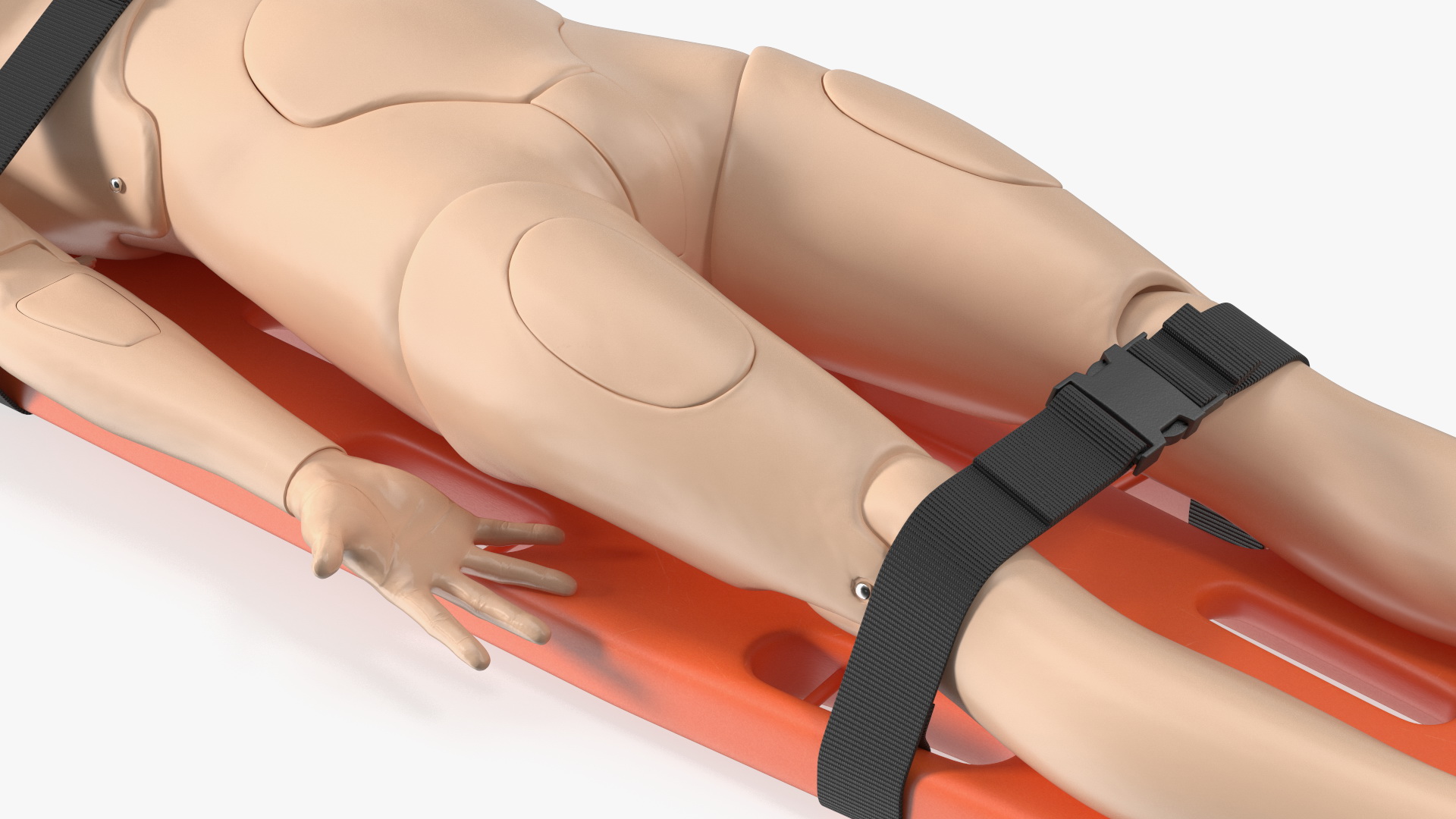 3D model Spinal Board Stretcher with Manikin