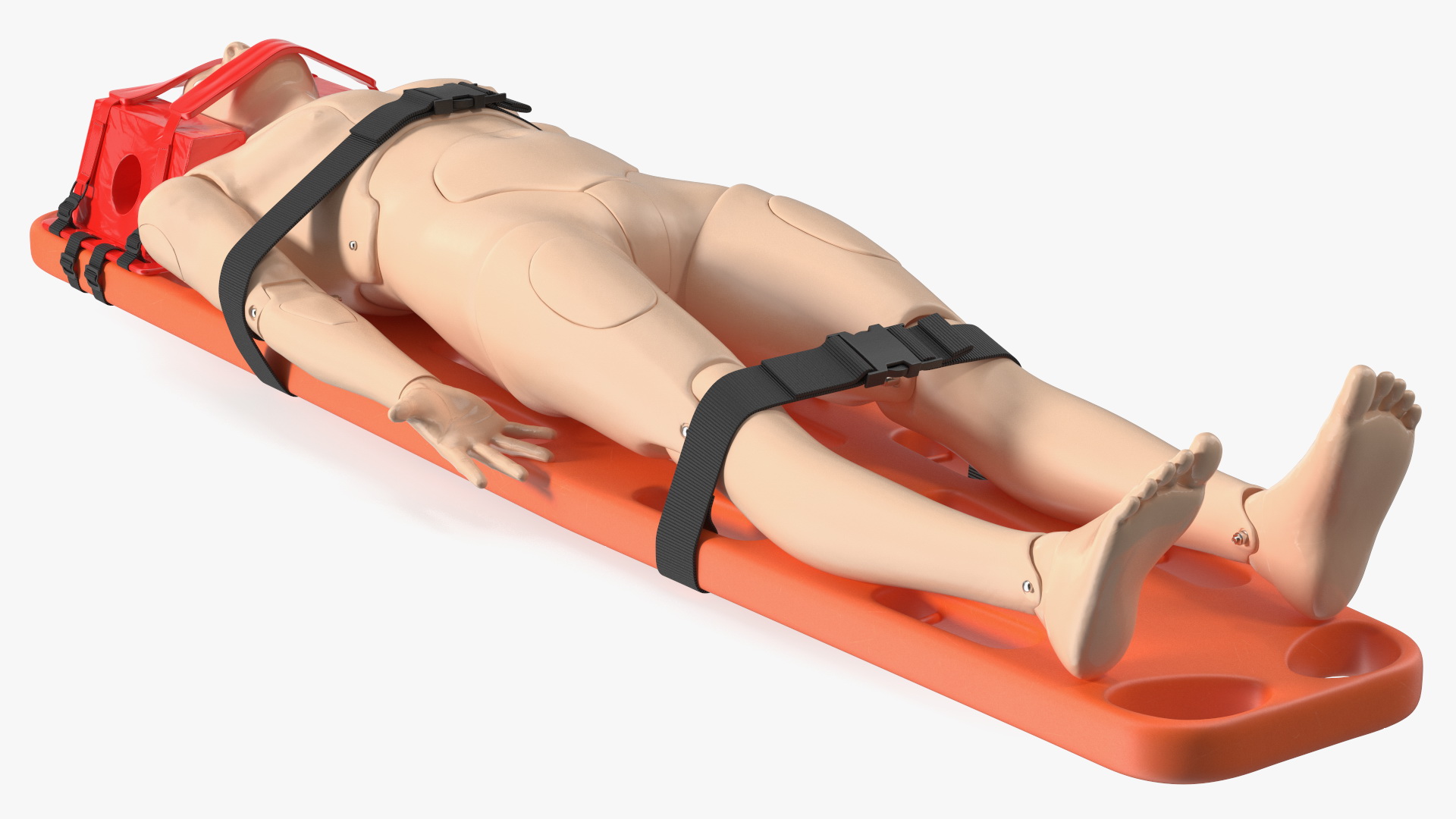 3D model Spinal Board Stretcher with Manikin