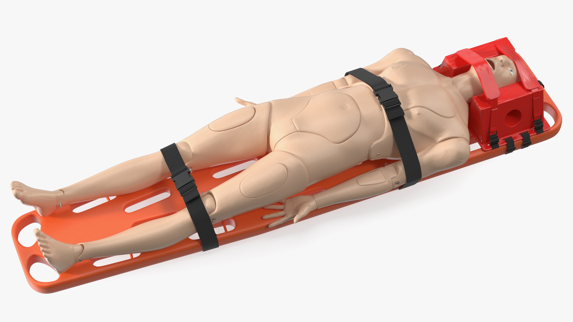 3D model Spinal Board Stretcher with Manikin