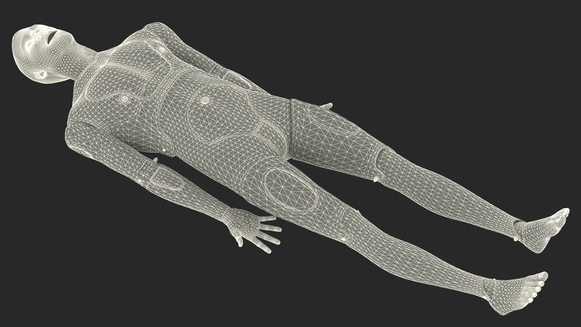 3D model Spinal Board Stretcher with Manikin