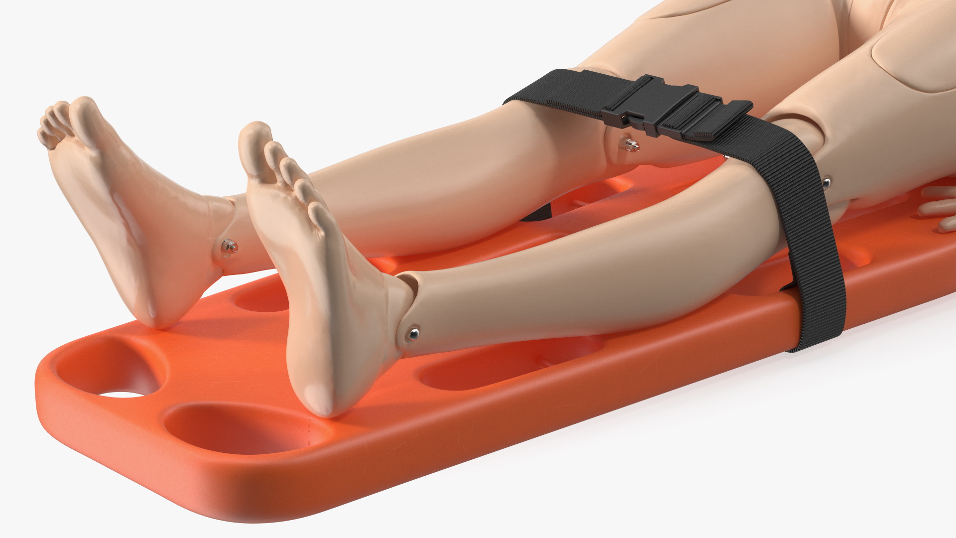 3D model Spinal Board Stretcher with Manikin
