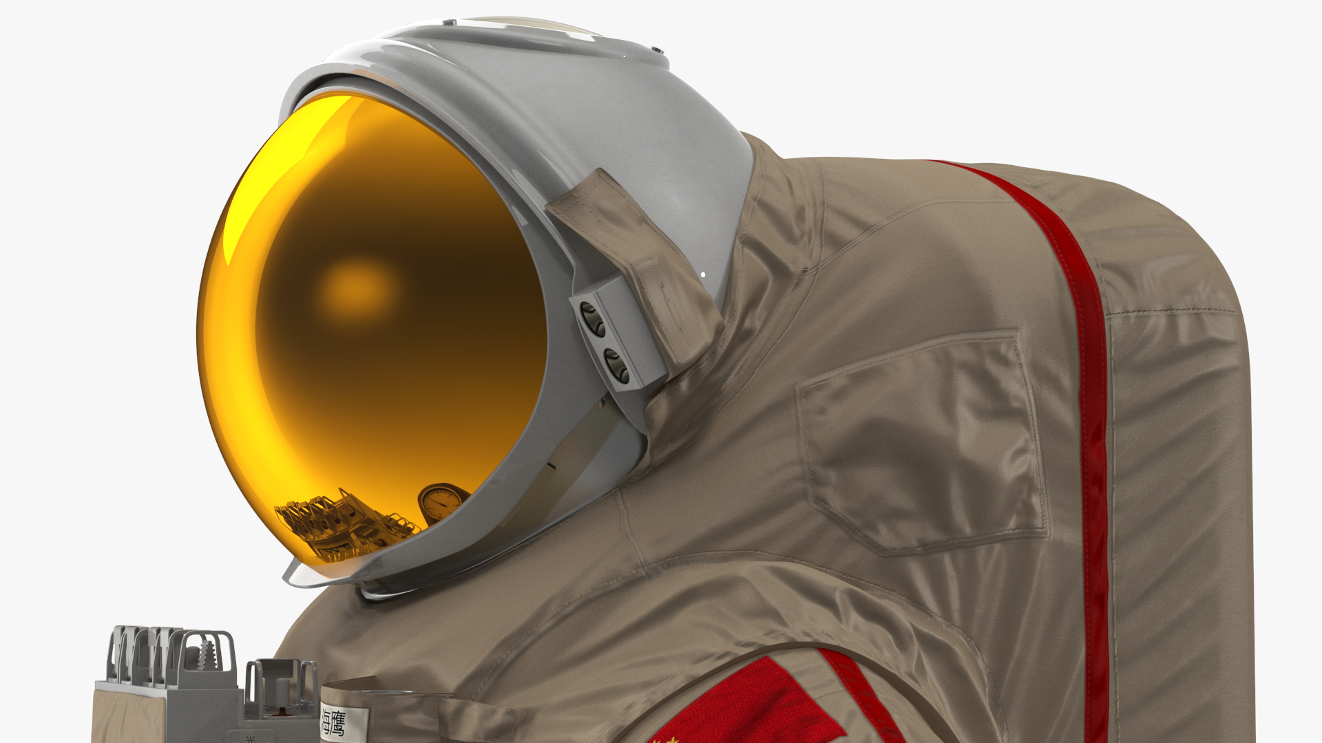 Chinese Astronaut Space Suit Haiying Rigged for Maya 3D