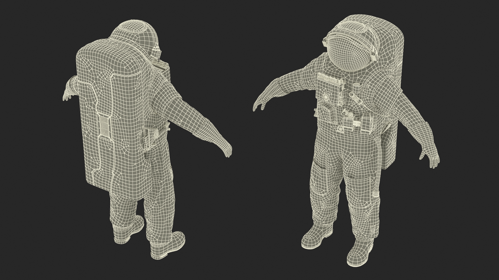 Chinese Astronaut Space Suit Haiying Rigged for Maya 3D