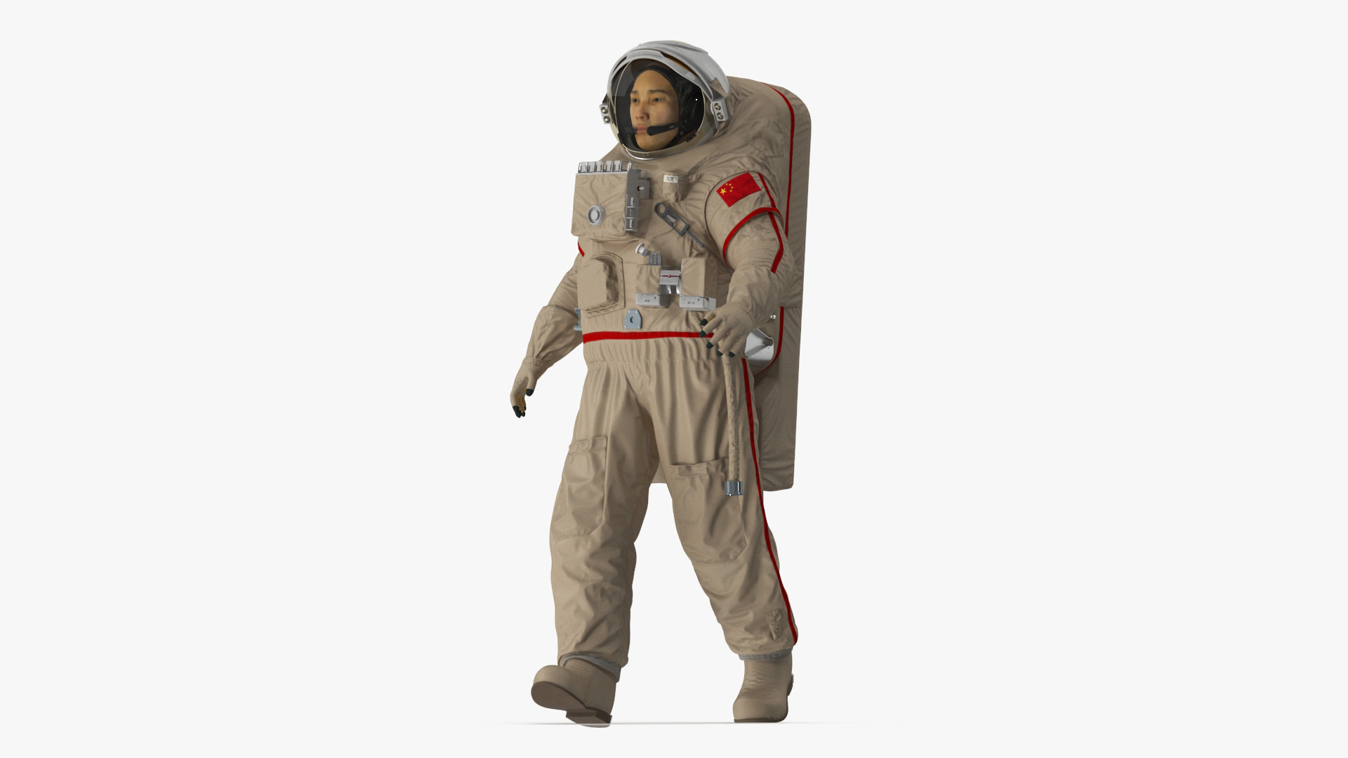 Chinese Astronaut Space Suit Haiying Rigged for Maya 3D