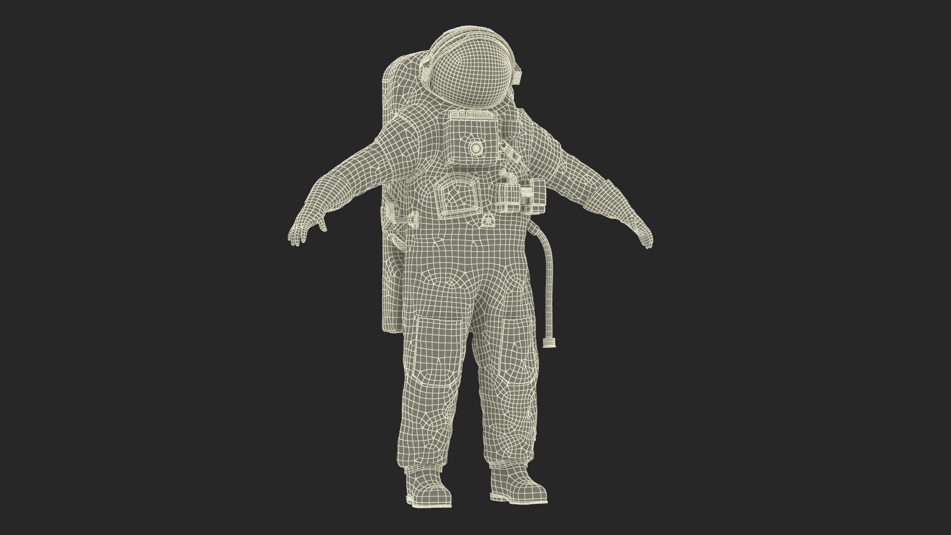 Chinese Astronaut Space Suit Haiying Rigged for Maya 3D