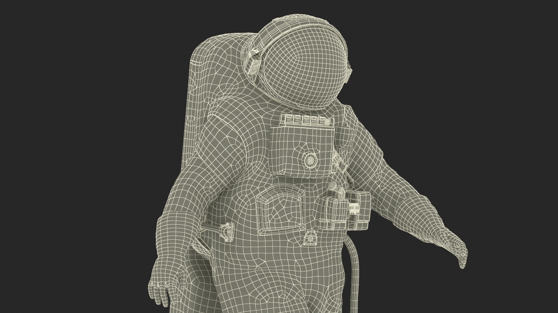 Chinese Astronaut Space Suit Haiying Rigged for Maya 3D