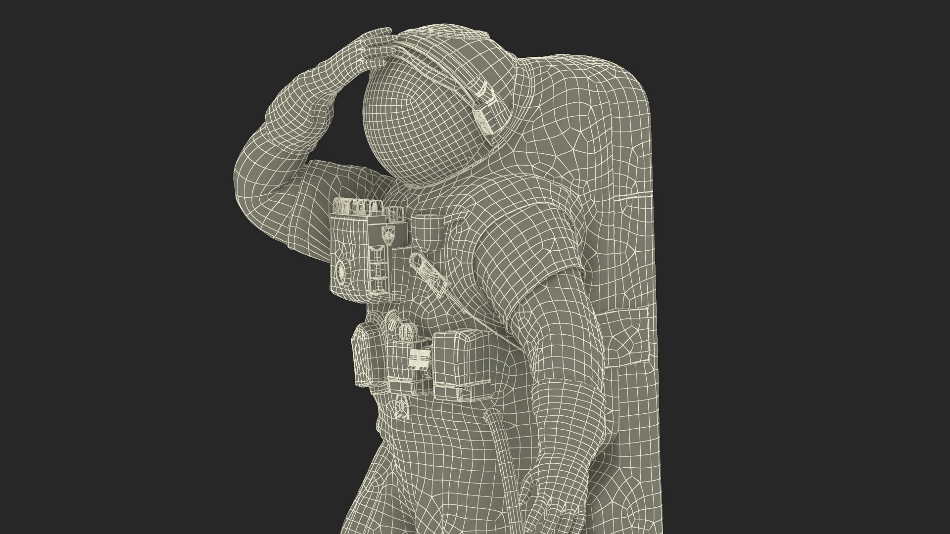 Chinese Astronaut Space Suit Haiying Rigged for Maya 3D