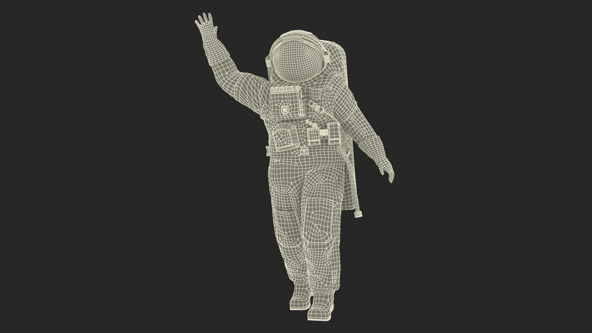 Chinese Astronaut Space Suit Haiying Rigged for Maya 3D